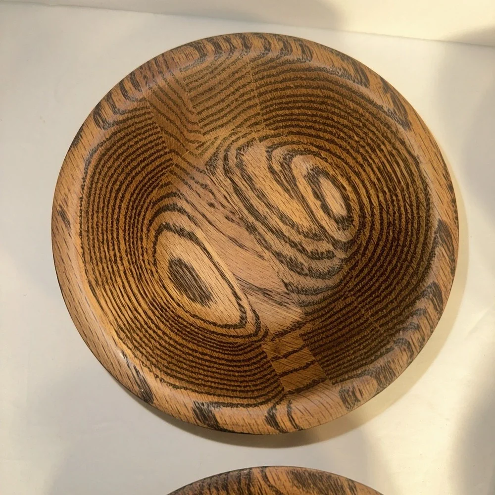 Quality Heirloom Rustic Oak Wooden Salad Bowls Set of  4 VTG in Lebanon MO